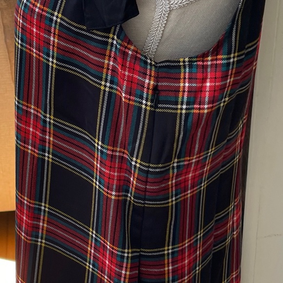 J. Crew Women’s Plaid Bow Neck Shift Dress- 4 - Picture 4 of 9